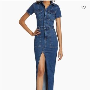 Good American Jean/Indigo Dress - called: Fit For Success Denim Maxi Dress.